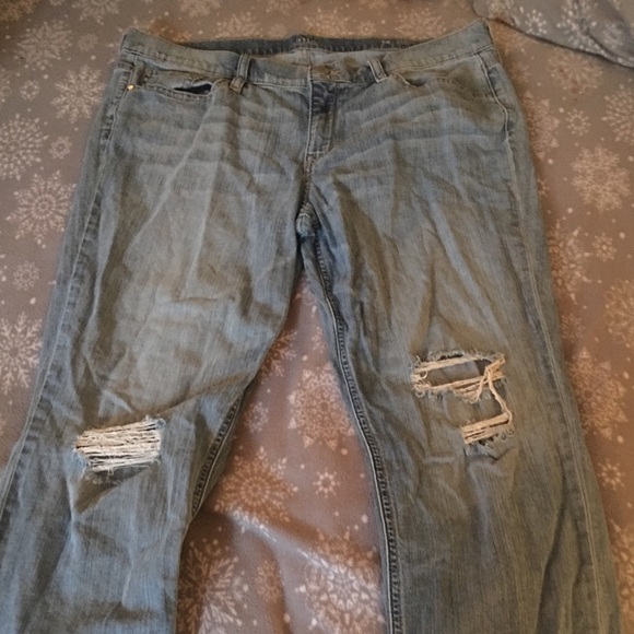 a.n.a Denim - RIPPED BOYFRIEND JEANS